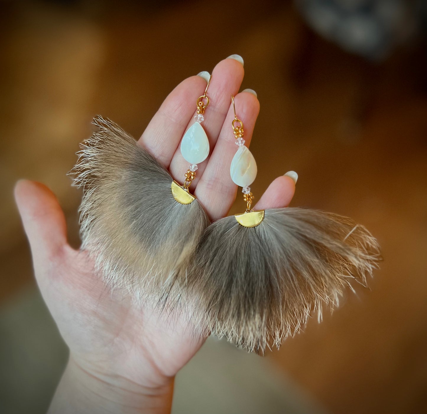 Lynx fur and shell