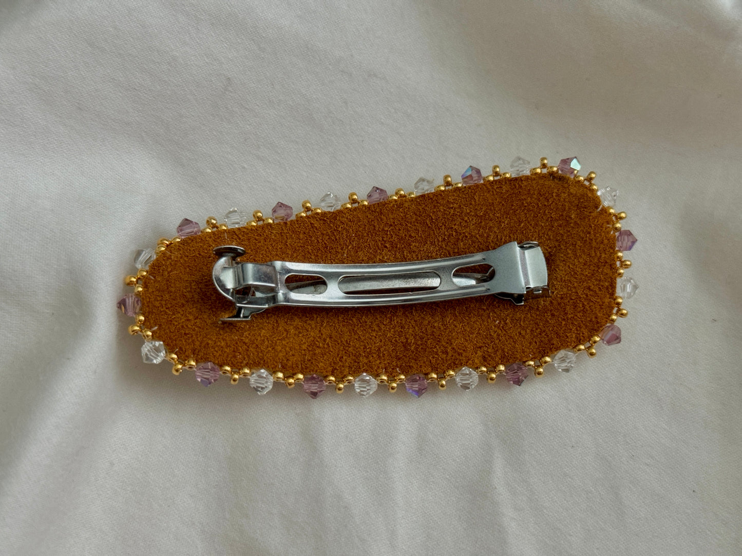 Abalone and Swarovski barrette