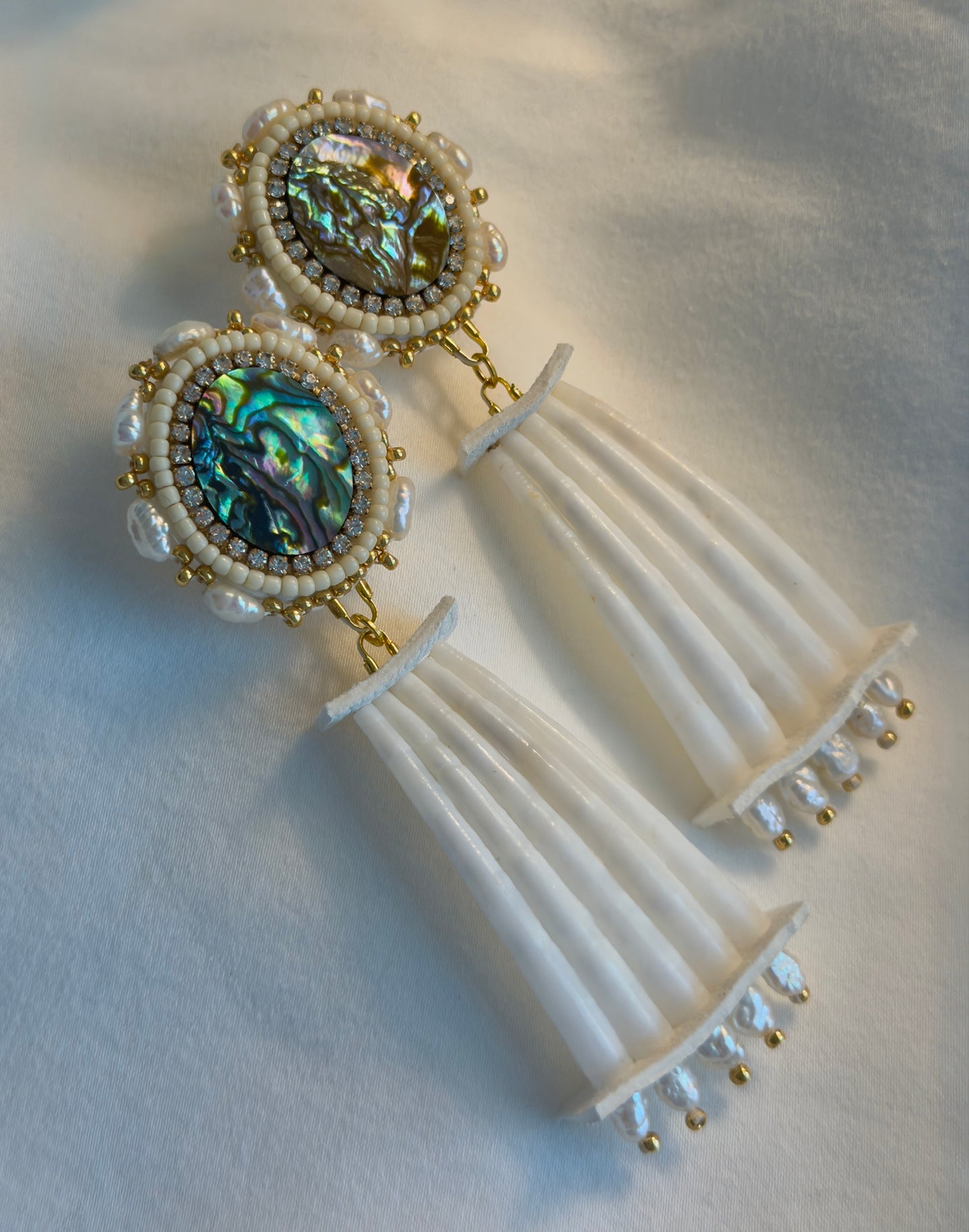 Abalone x pearls x gold