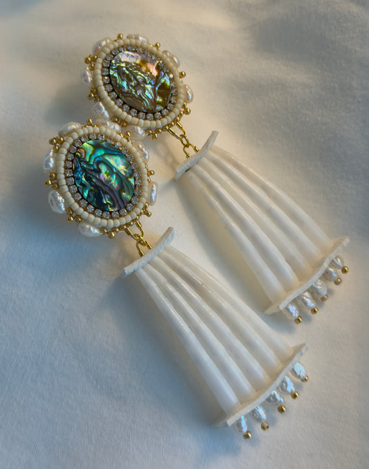 Abalone x pearls x gold