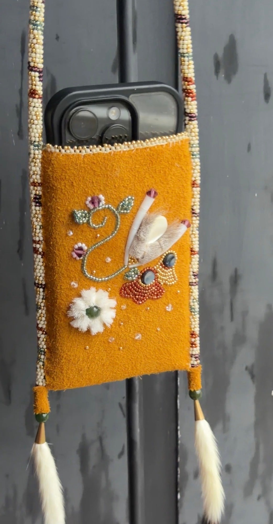 Phone holder medallion/pouch