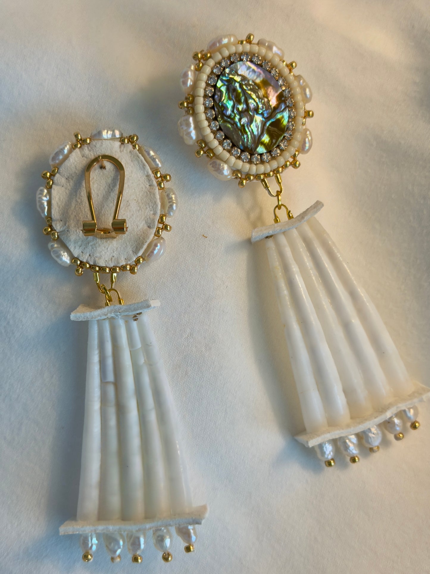 Abalone x pearls x gold